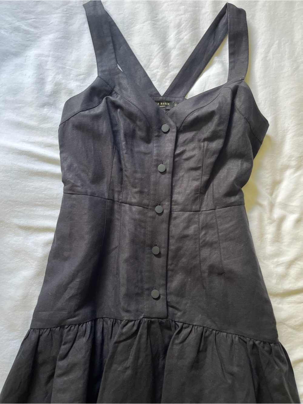 Ted Baker dark blue Sleeveless Button Front Dress